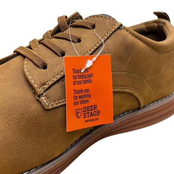 Deer Stags Boys Brown Faux Leather Dapper Jr Dress Shoes Size 6.5 - Picture 5 of 10
